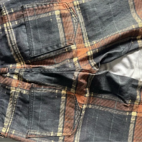 Free People Baker Plaid Boyfriend Jeans size 25 - Picture 4 of 4